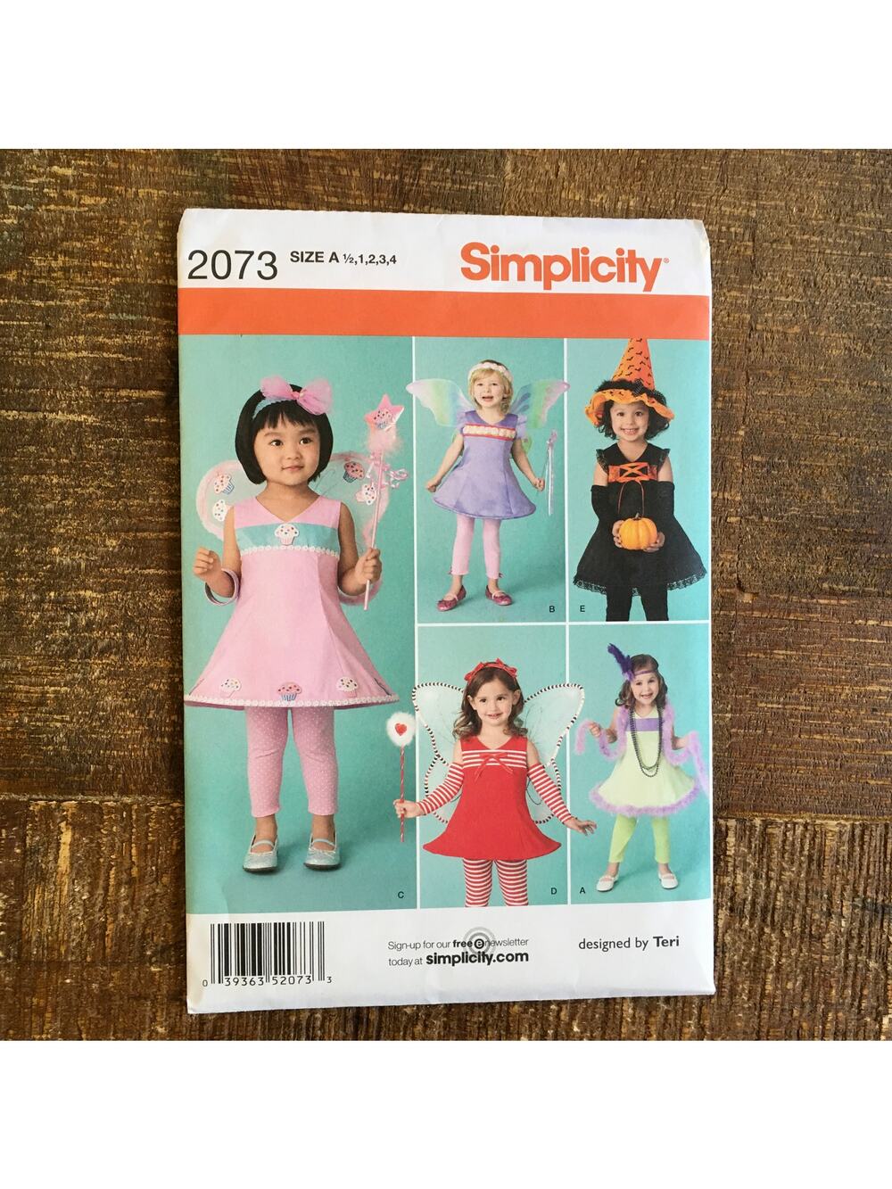Simplicity Sewing Pattern 2073 Toddler Girl Costume Fairy Witch 6 mo-4T UNCUT